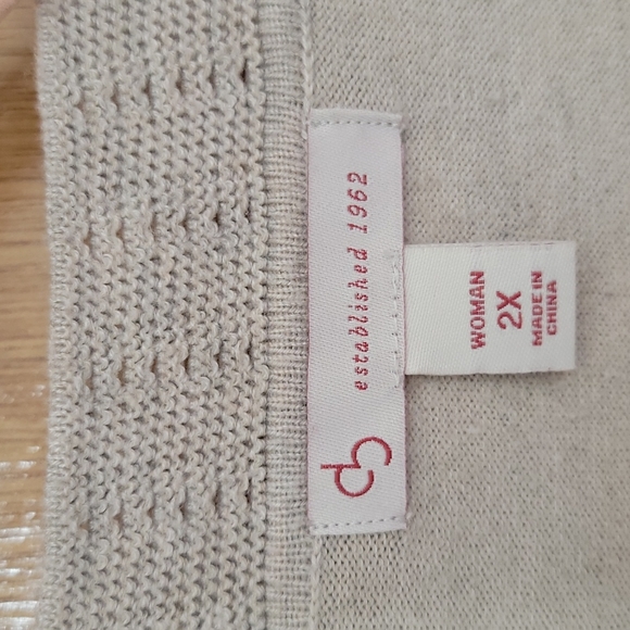 Dress Barn Tan Sweater Shirt - Picture 4 of 9